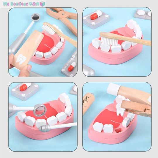 Jeux de dentiste en bois pour enfants-ToysSet ™