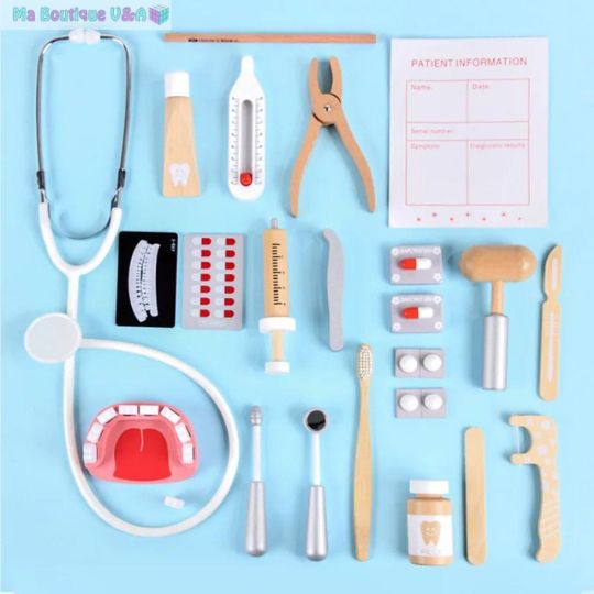 Jeux de dentiste en bois pour enfants-ToysSet ™