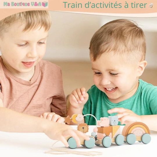 Train d'activité à tirer-WoodToys ™